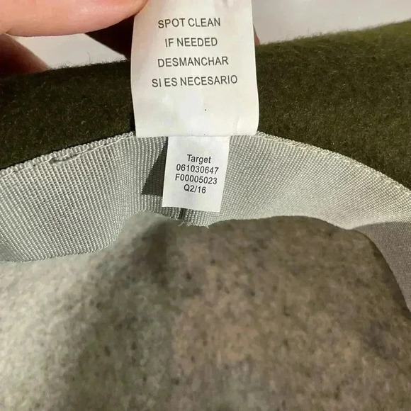 Target 100% Wool Fedora Colorblock Hat Green & Gray - Picture 7 of 8